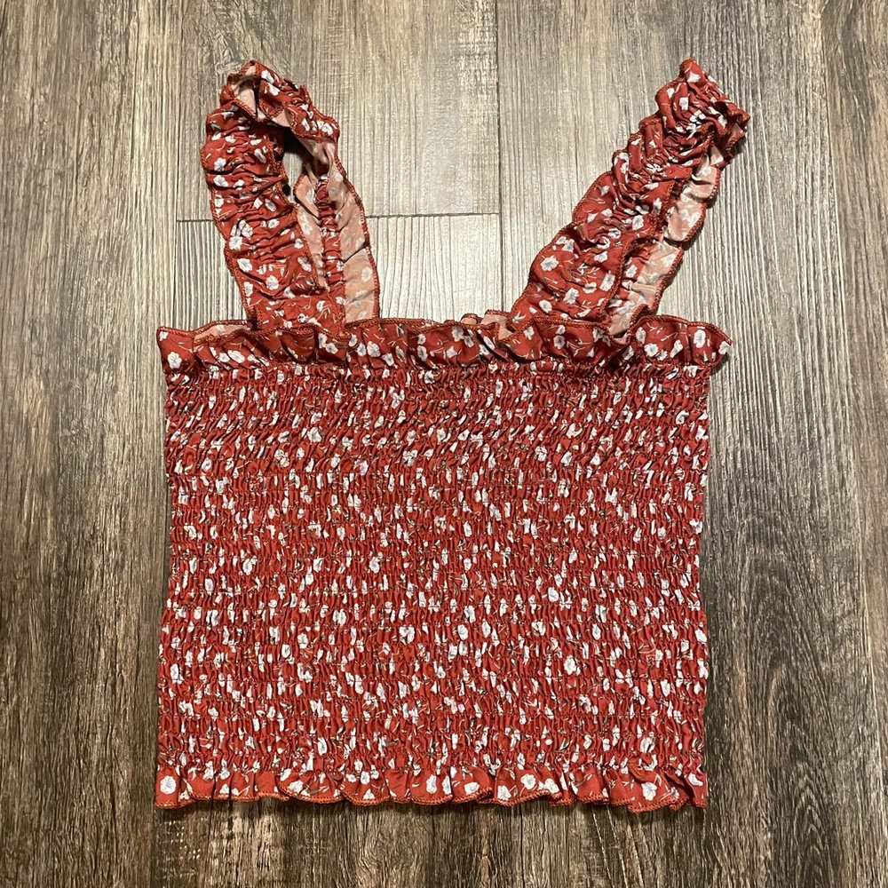SHEIN Accordian Floral Tank XS
